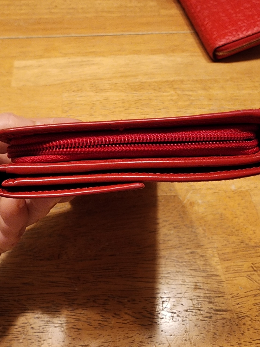 vintage Loewe red leather long wallet - Picture 3 of 16